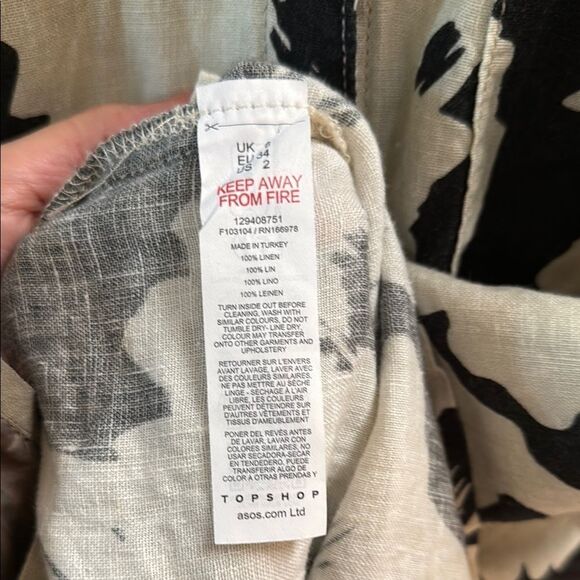 Topshop Floral Linen Resort Shirt XS - Picture 8 of 8
